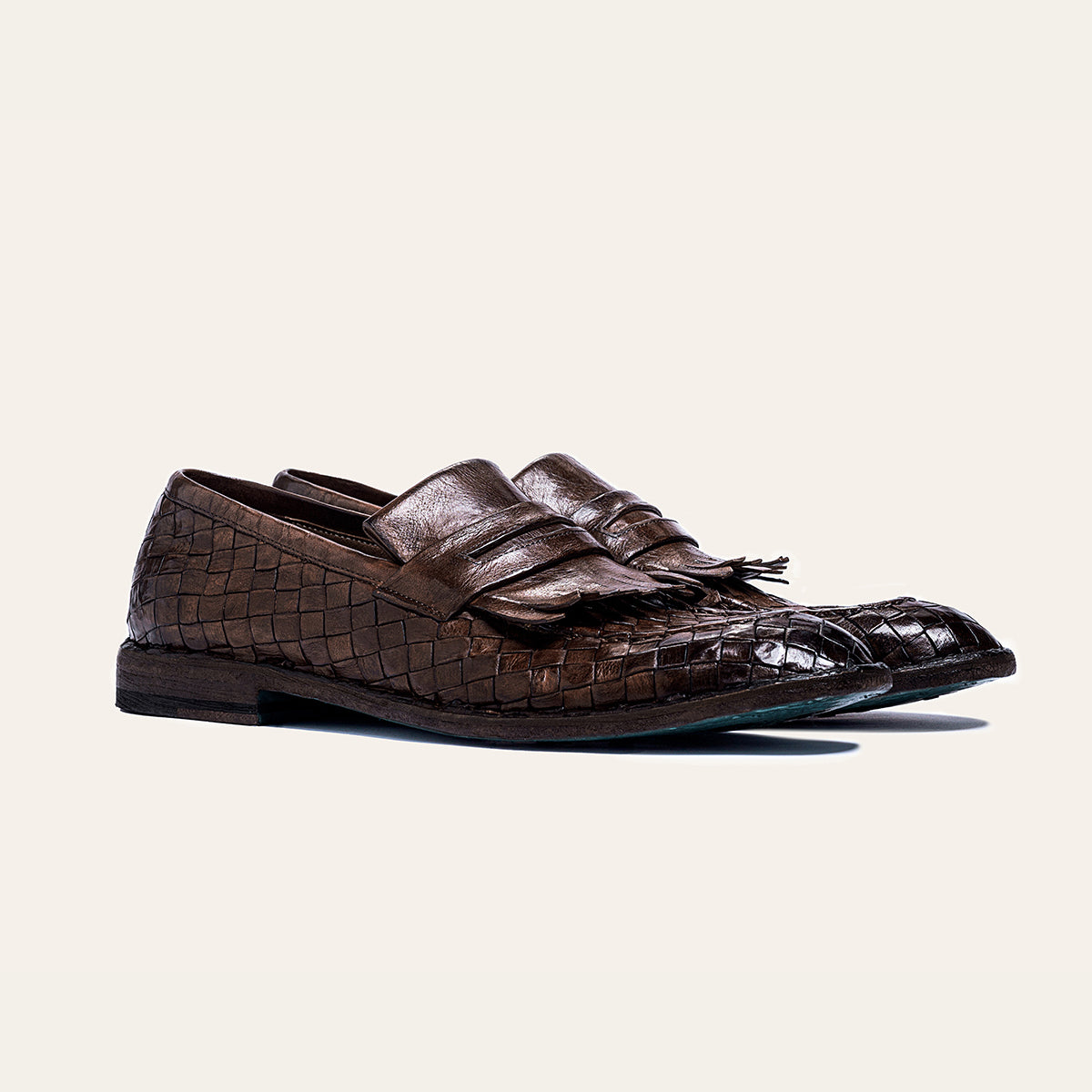 Dellovo Sorrento Mocassino Uomo Vitello Sudan Frangia