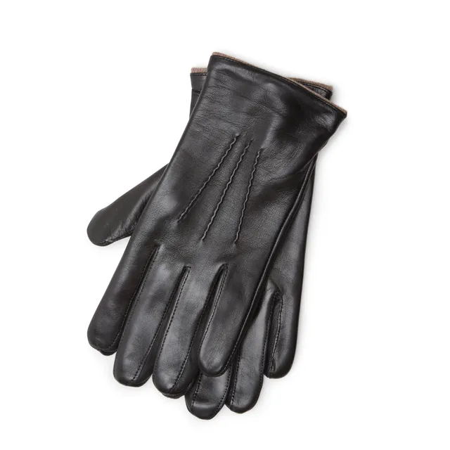 F.lli Rossetti 92238 guanto uomo nero nappa tre cordoni