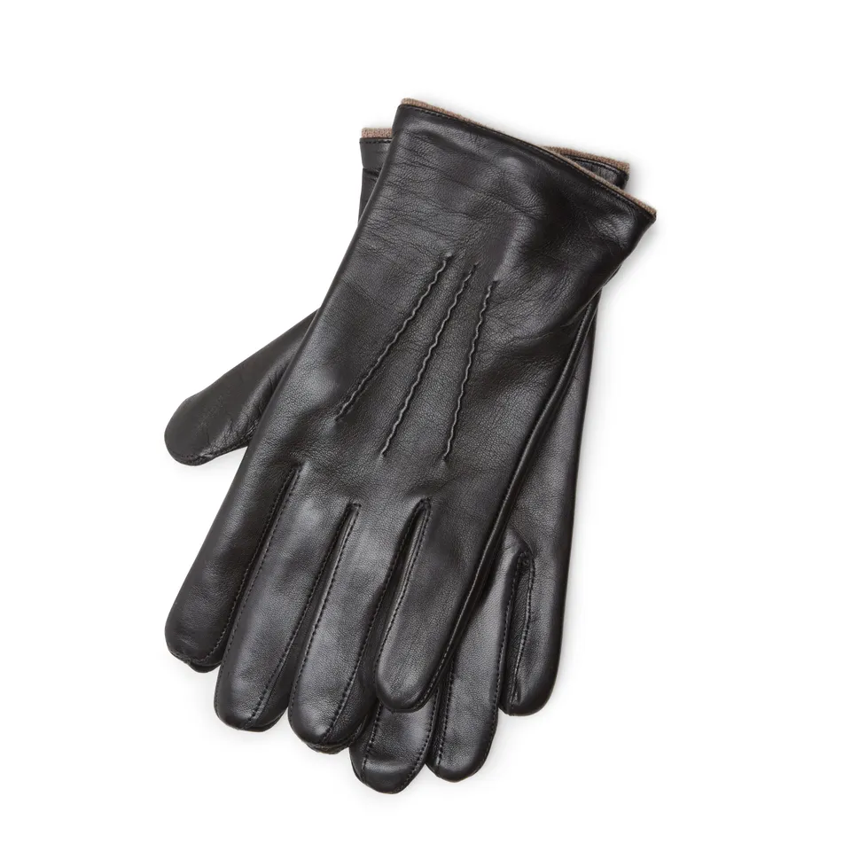 F.lli Rossetti 92238 guanto uomo nero nappa tre cordoni