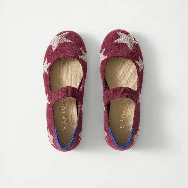 Rothy's The Kids Mary Jane scarpe bambina Twinkleberry bordeaux
