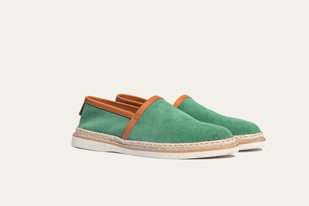 Dellovo Positano espadrillas uomo camoscio sabbia