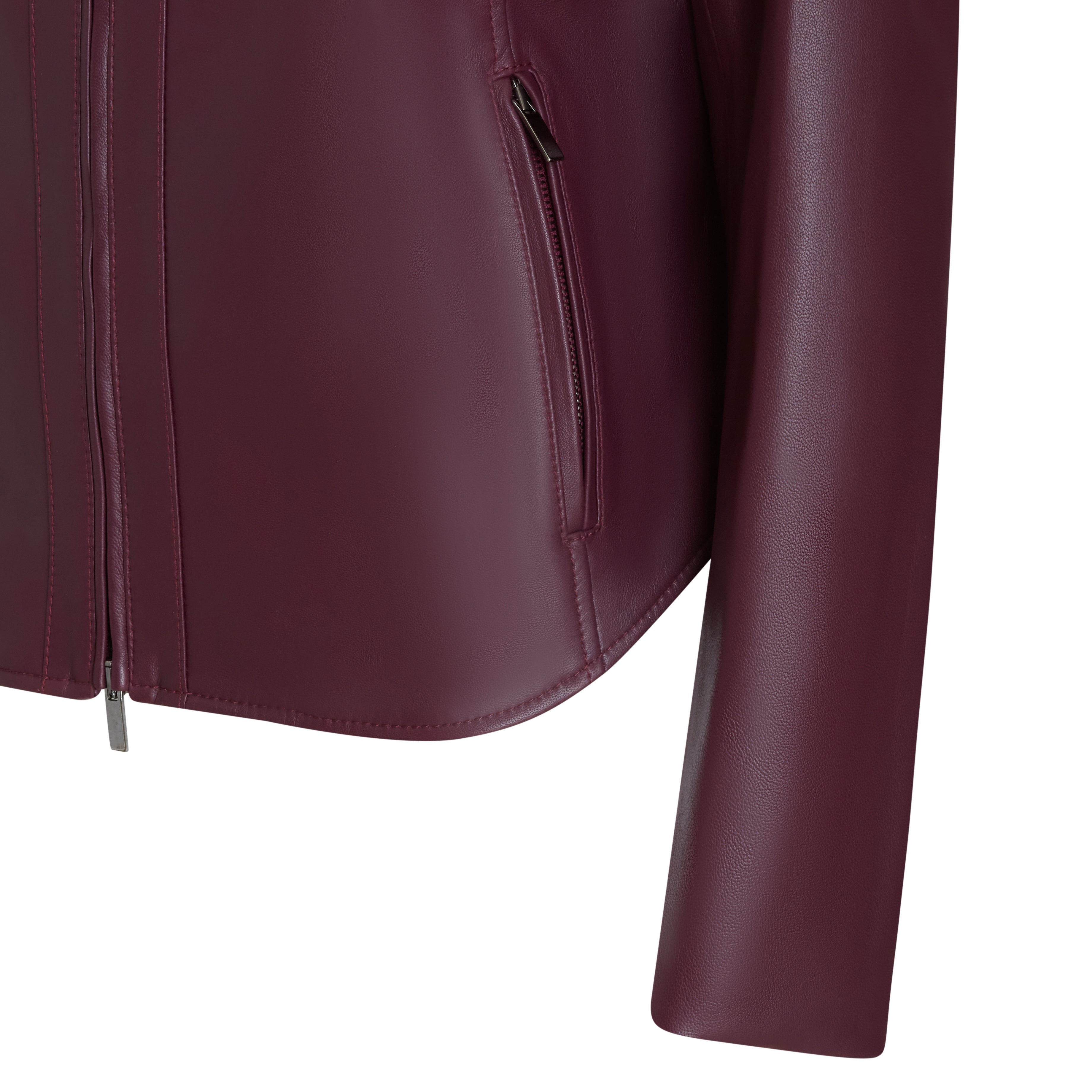 F.lli Rossetti giacca pelle nappa bordeaux donna
