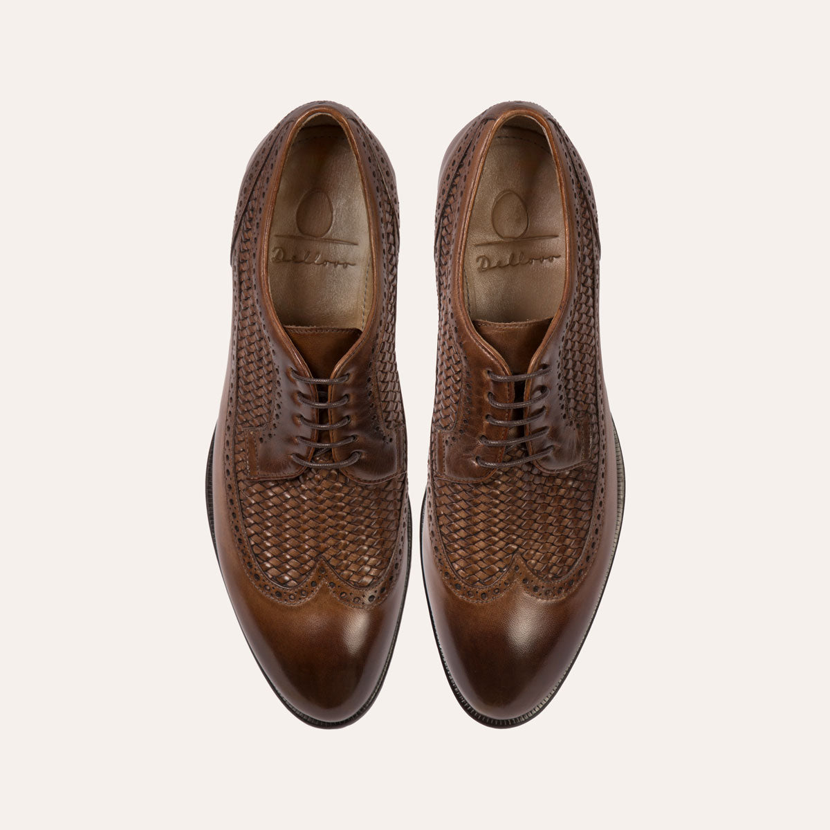 Dellovo Atlante derby brogue vitello legno