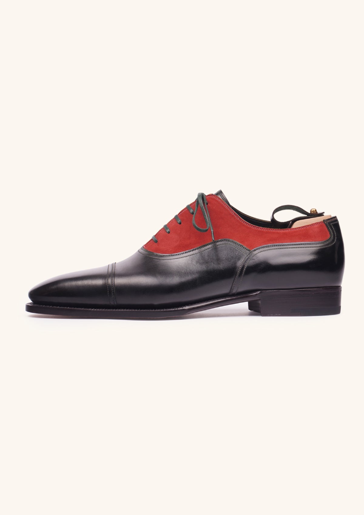 Stefano Bemer Oxfords C6321 scarpe oxford nero rosso pelle