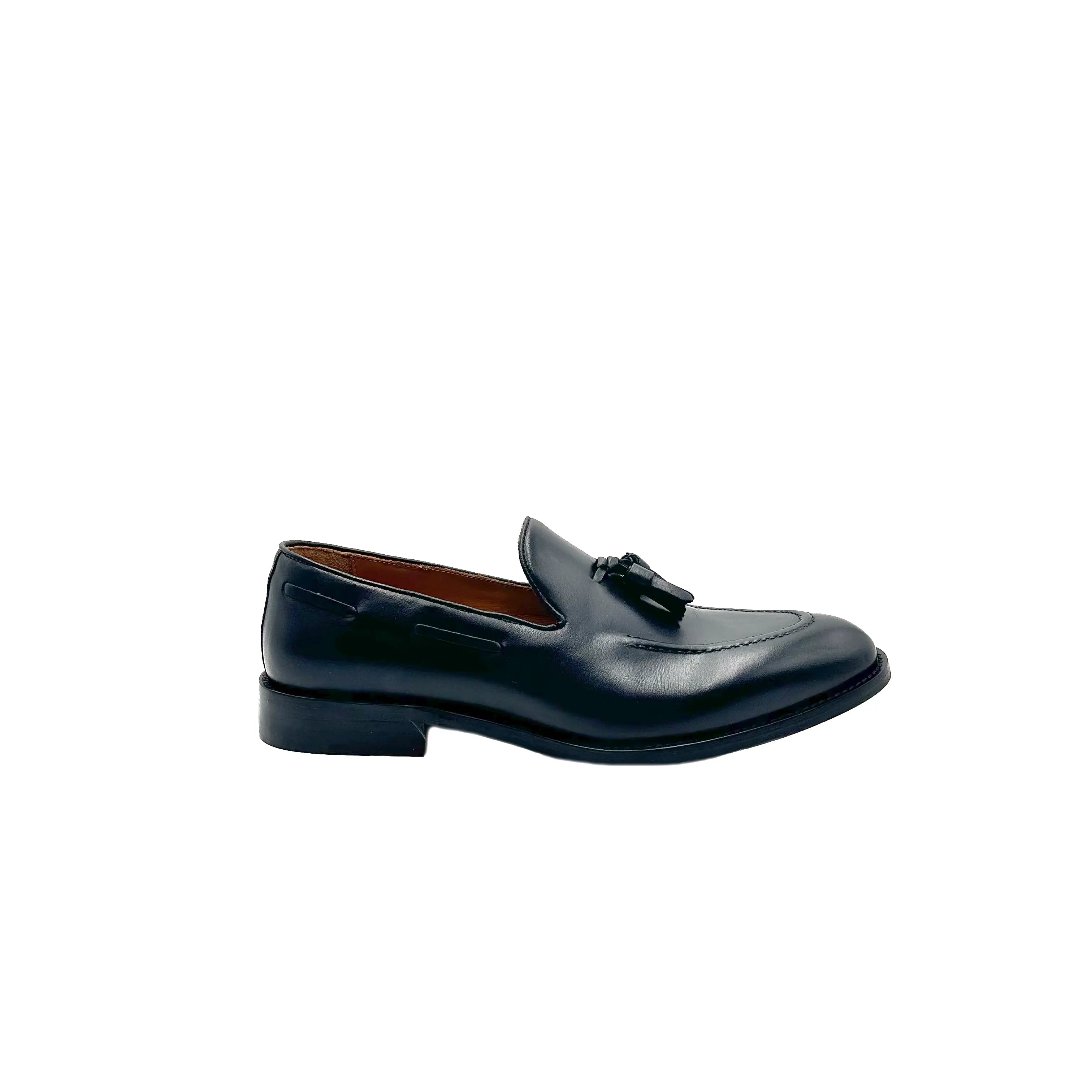 Sandro Barbera 45213 Tassel Loafer mocassini uomo vitello nero