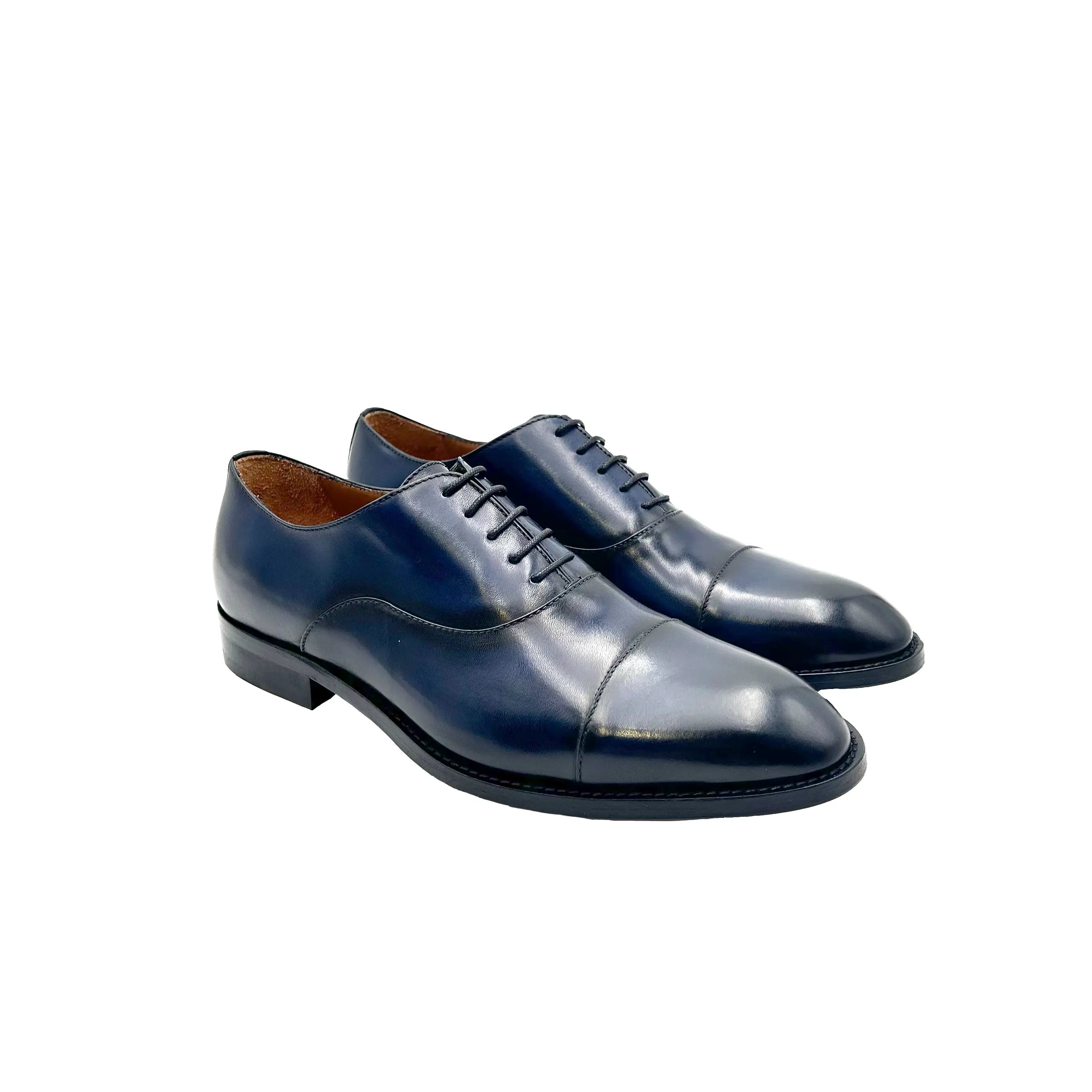 Sandro Barbera 42230 oxford uomo blu tinto a mano