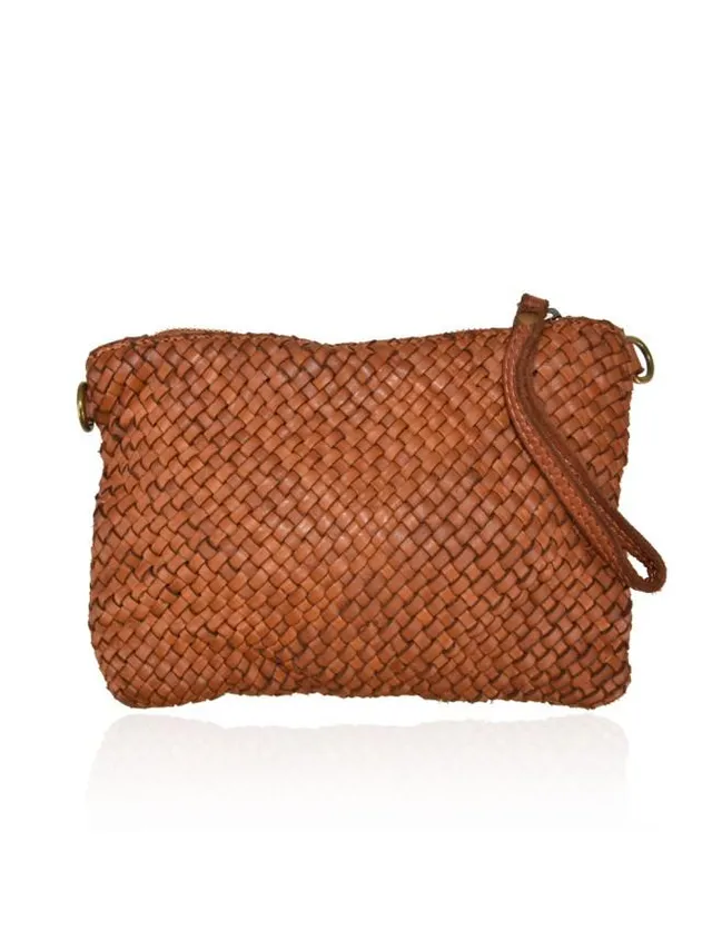 Sandro Barbera BAAY24826 Pochette Donna Cuoio Intrecciata