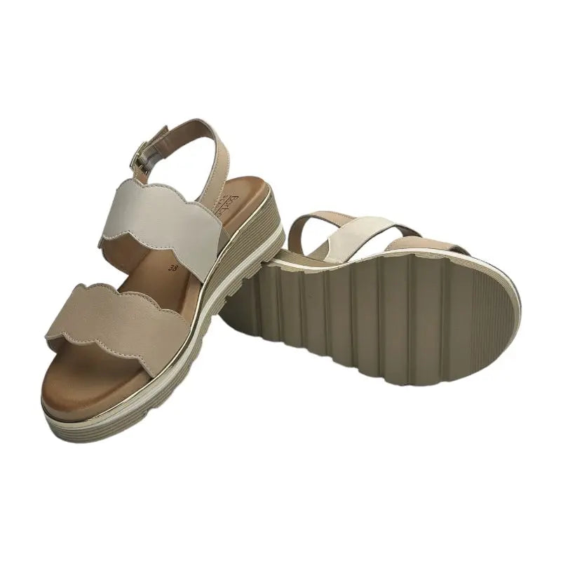Sandro Barbera & Figli Stringate Donna 1081 sandalo panna pelle
