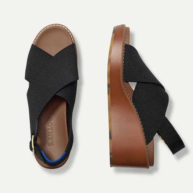 Rothy's Heels The Wedge zeppe Black tacco basso