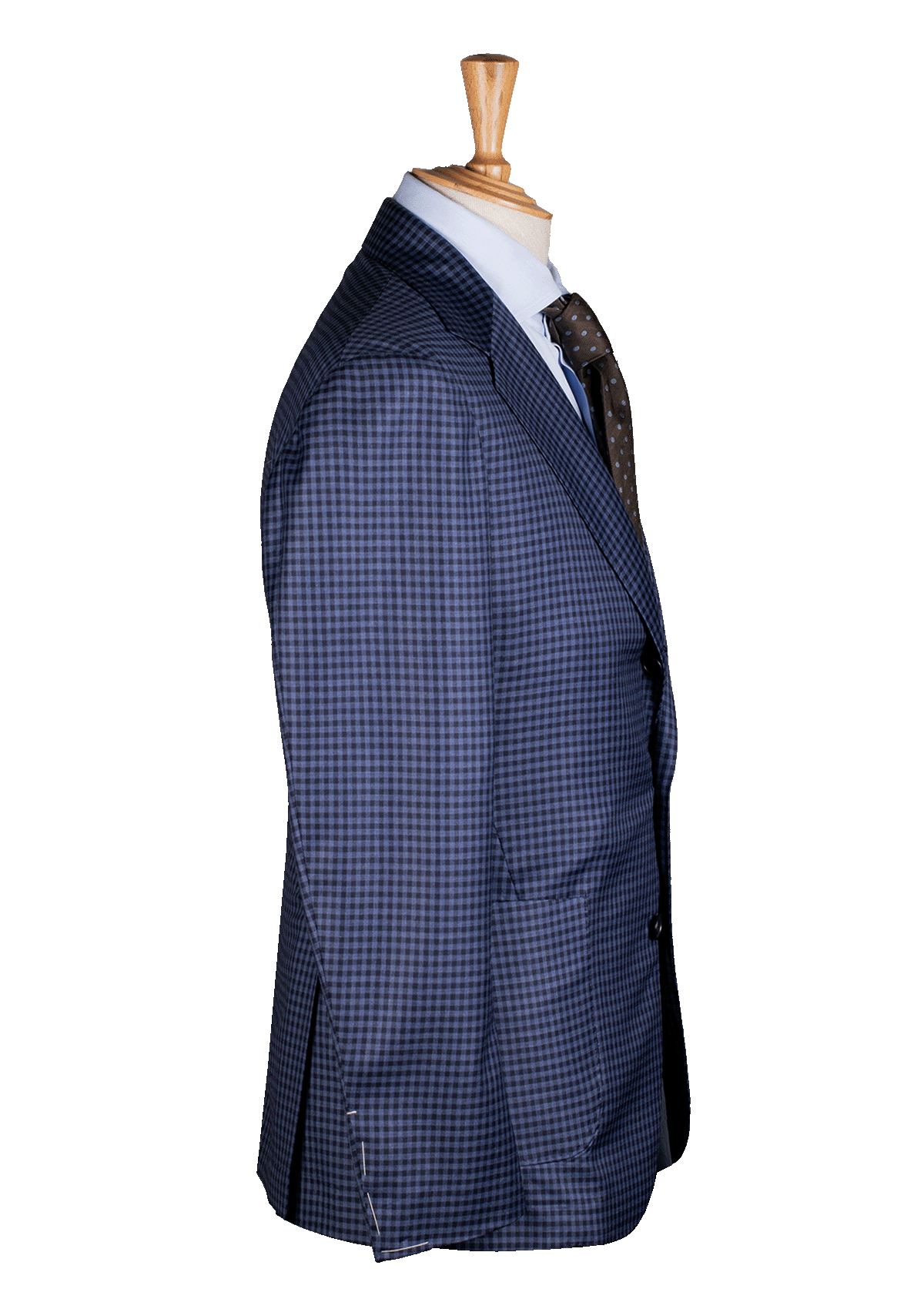 Stefano Bemer Unstructured Blazer Lana Quadri Blu 52