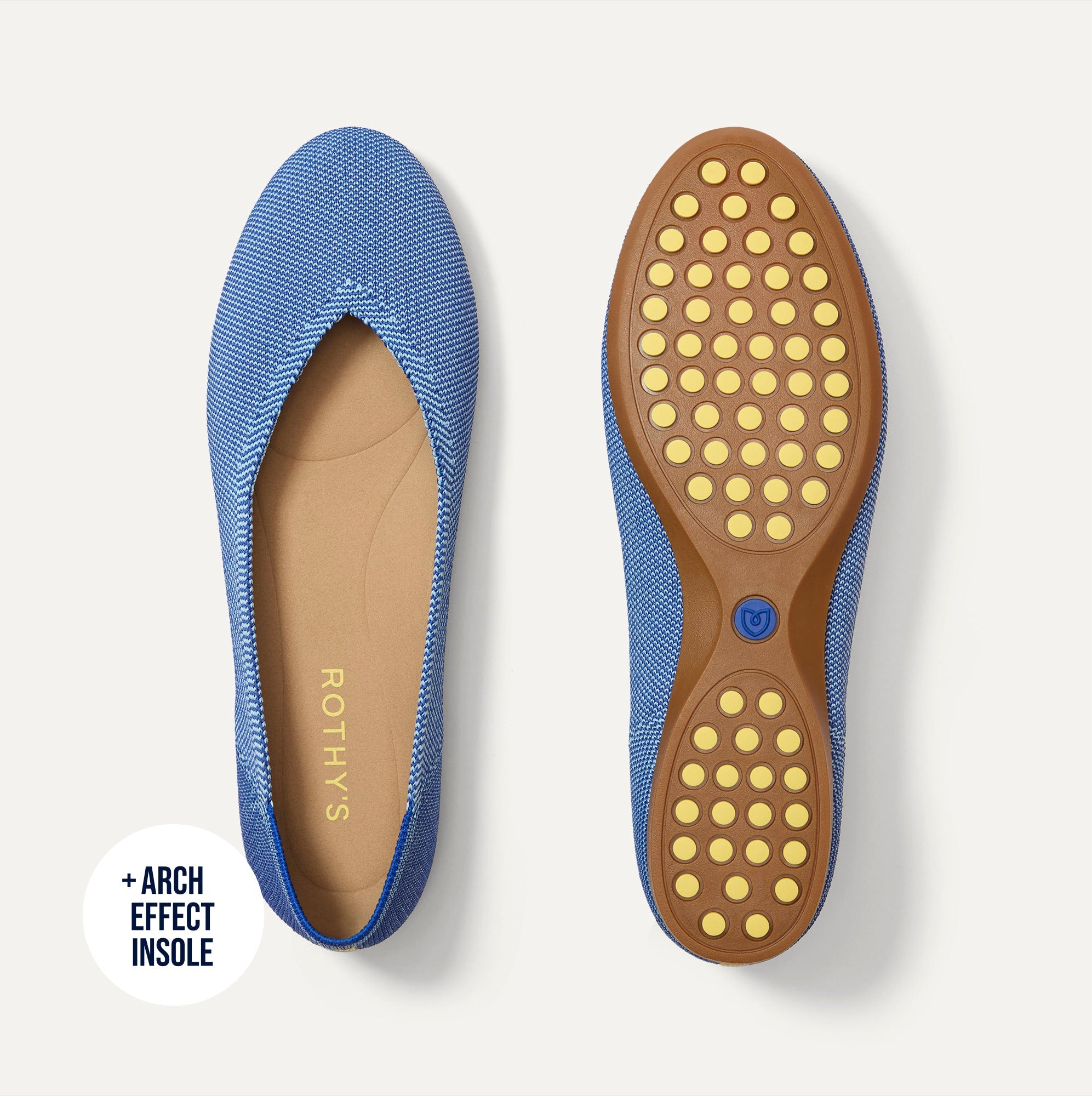 Rothy's The Daily Flat ballerine Clear Blue maglia comoda