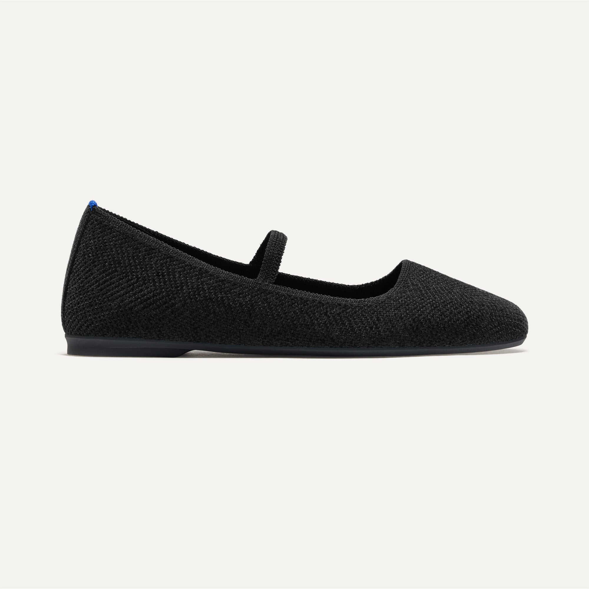 Rothy's The Max Square Mary Jane ballerine ReVelvet Black