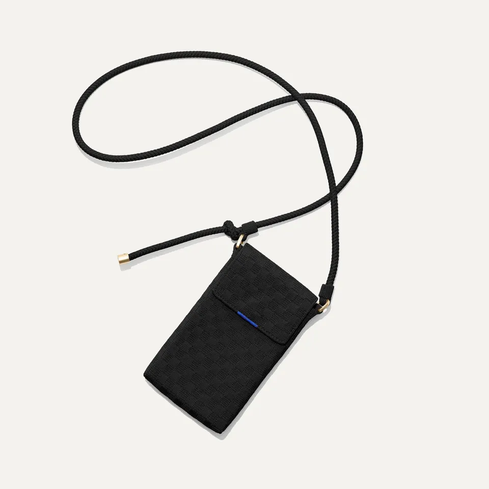 Rothy's The Phone Crossbody borsa a tracolla Black Sand nera