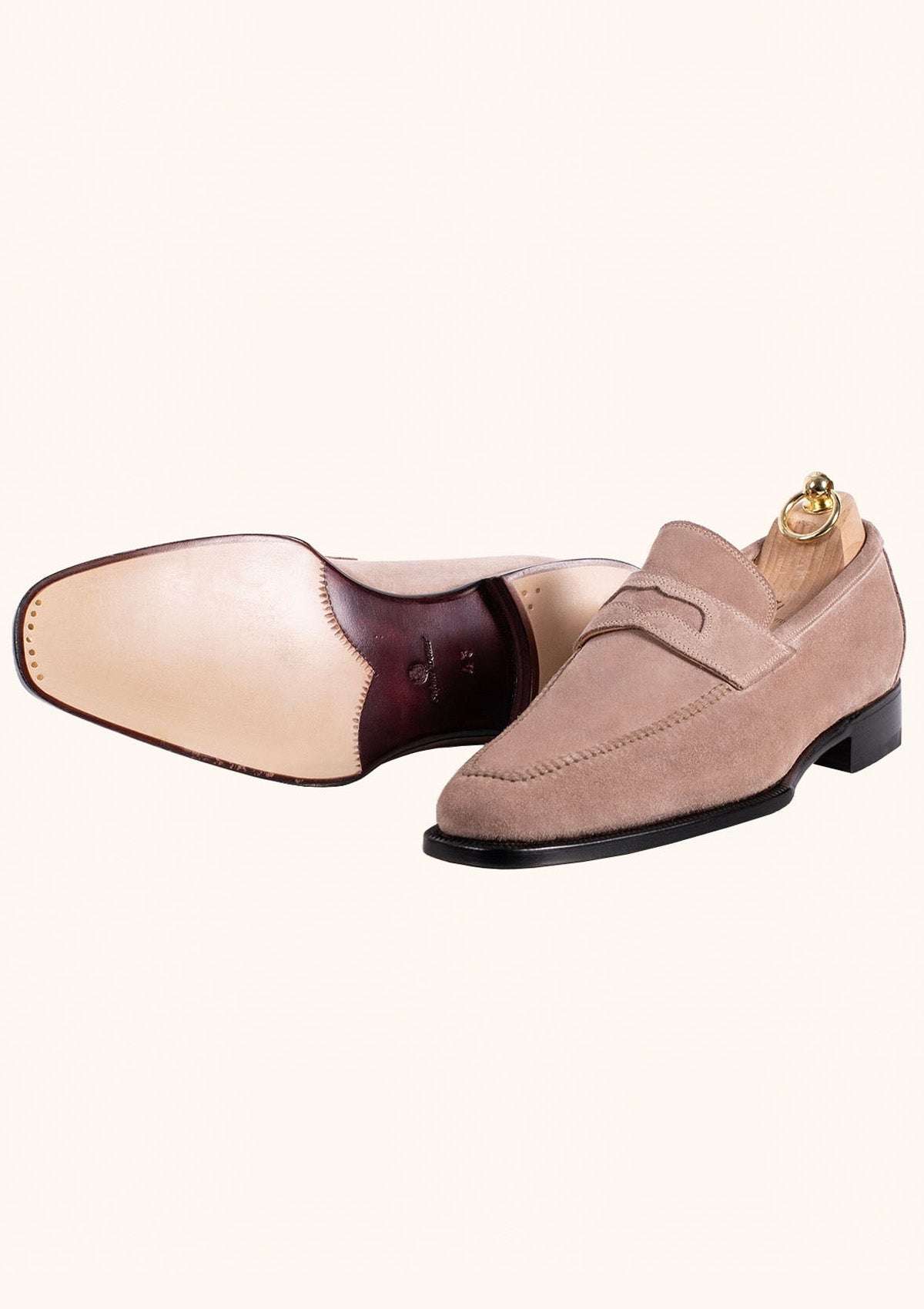 Stefano Bemer Loafers C1340 Mocassini camoscio beige