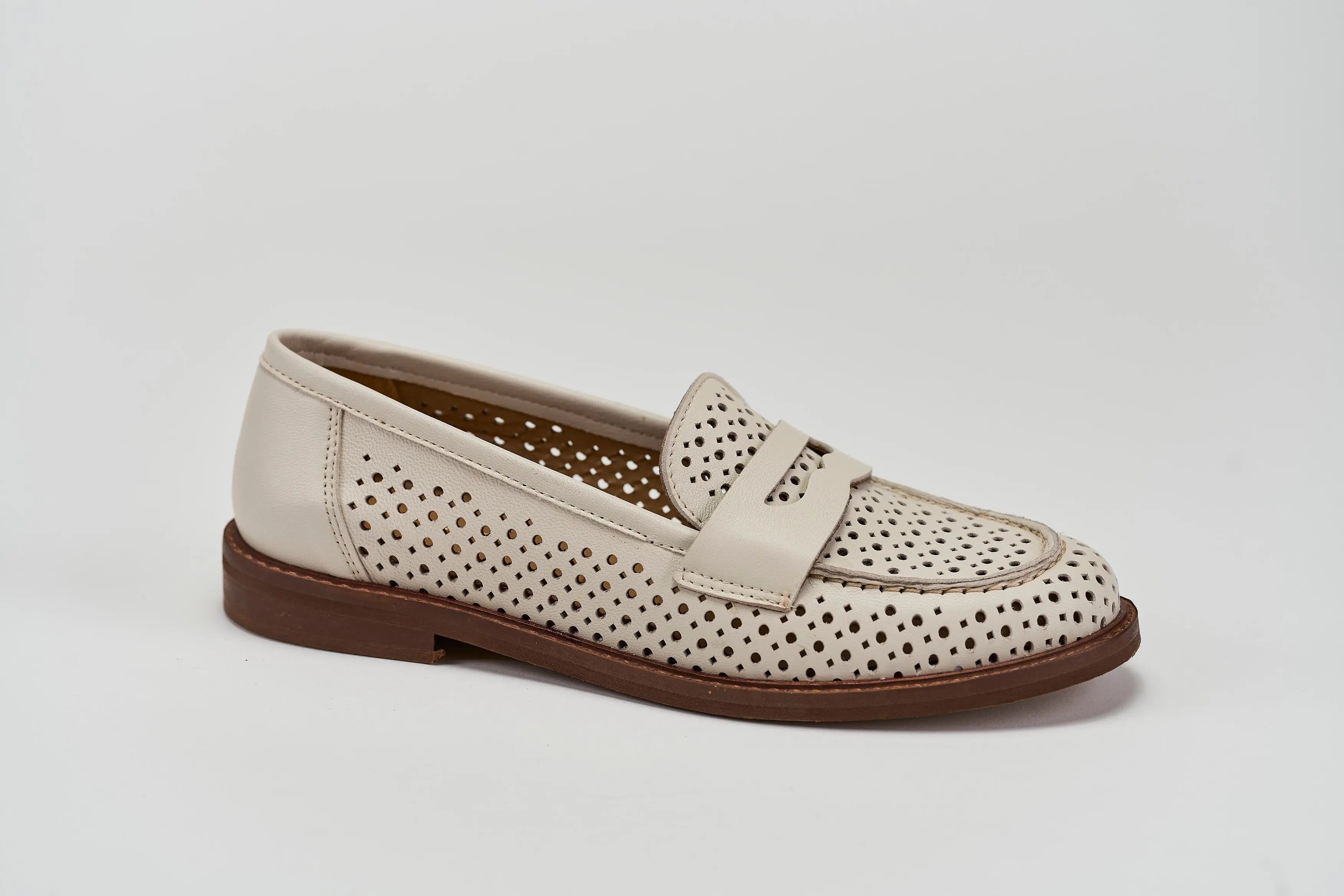 Sandro Barbera Mocassini Donna 327-01 Penny Off White