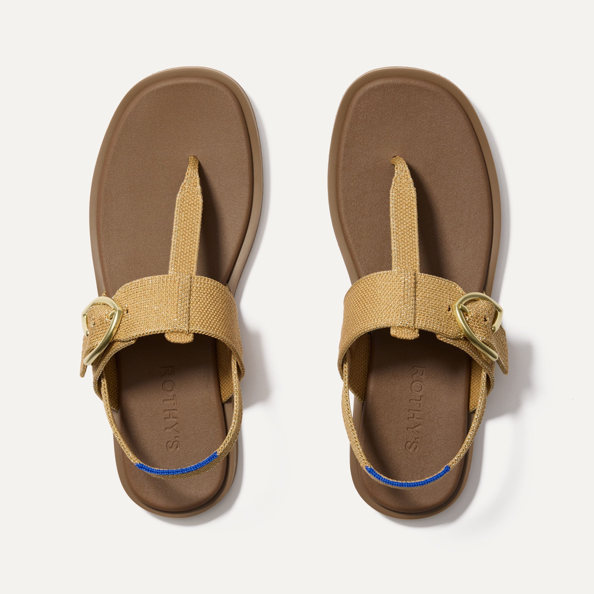 Rothy's T-Strap Sandal sandalo donna Metallic Golden Sun