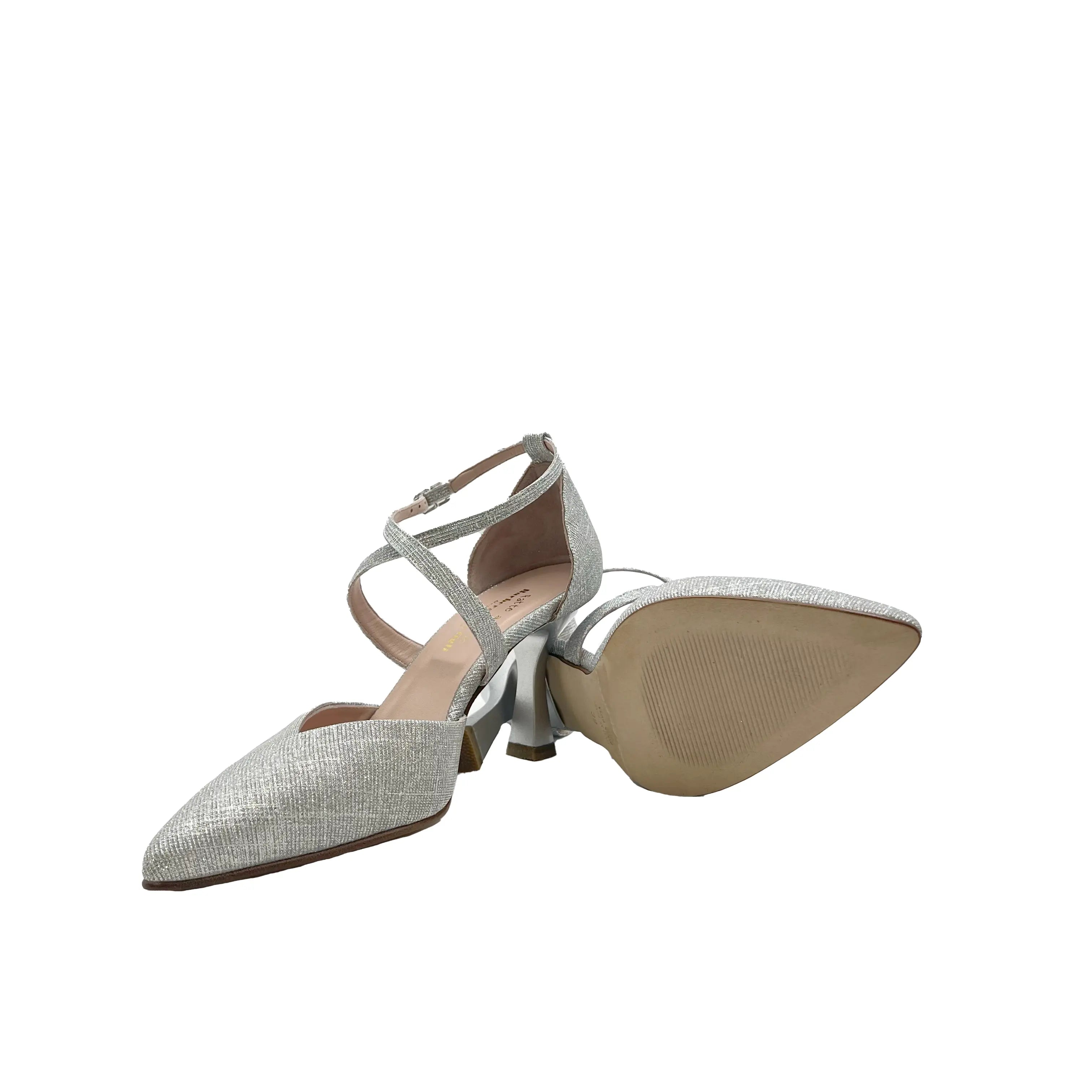Sandro Barbera Sandali 1059 Galassia Silver sandalo argento tacco 75