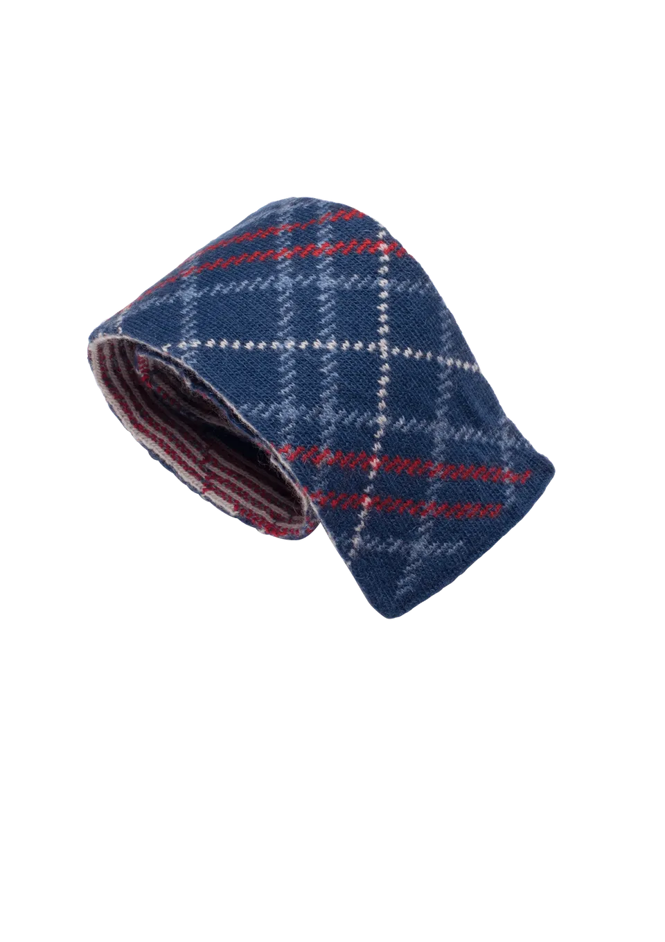 Stefano Bemer Maglia cravatta lana blu Pattern 6 8 cm