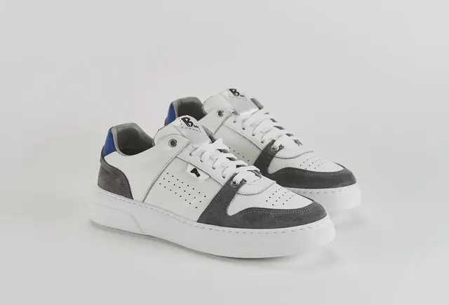 Sandro Barbera & Figli B68 Materia Blu sneaker biancoblu pelle