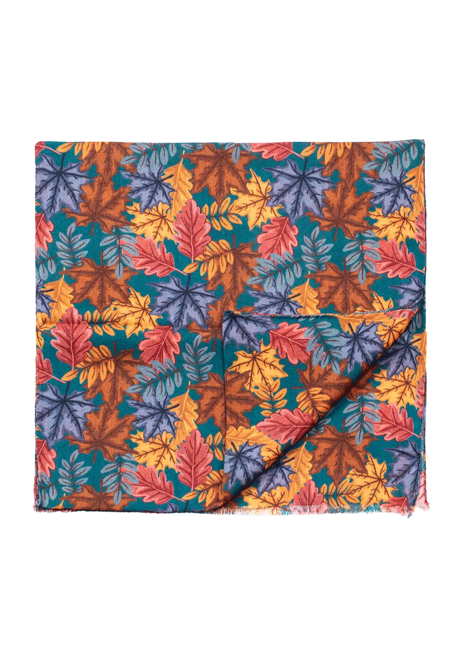 Stefano Bemer Scarves SV5006 sciarpa verde lana foglie