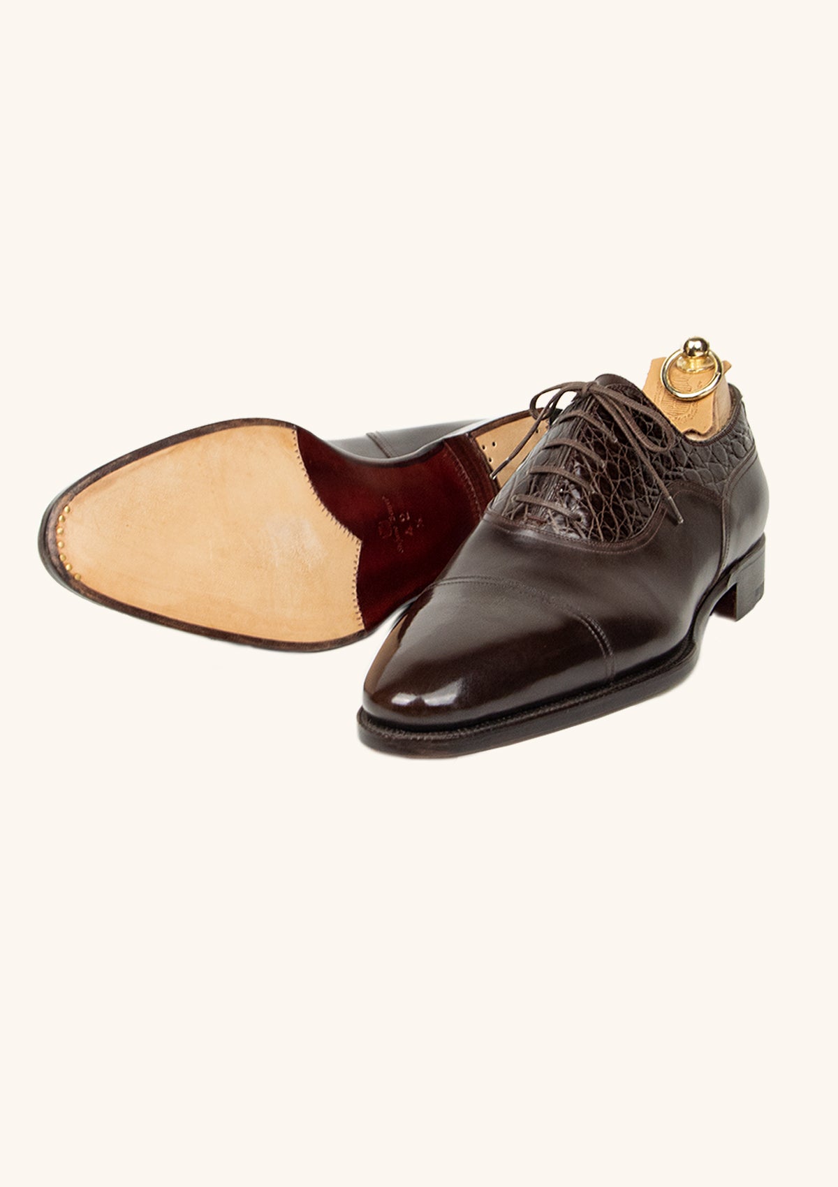 Stefano Bemer Oxfords C6321V5 Stringate Cuoio Coccodrillo 42,5