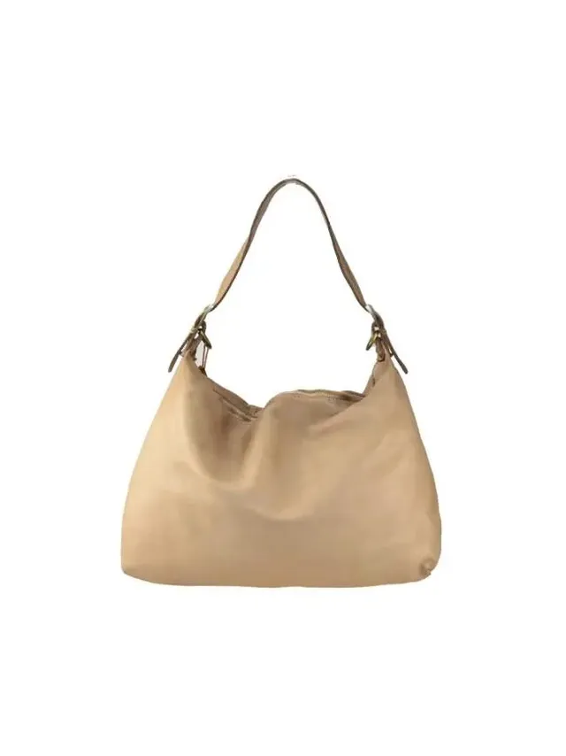 Sandro Barbera BAYL49 borsa spalla pelle taupe vintage 46 cm