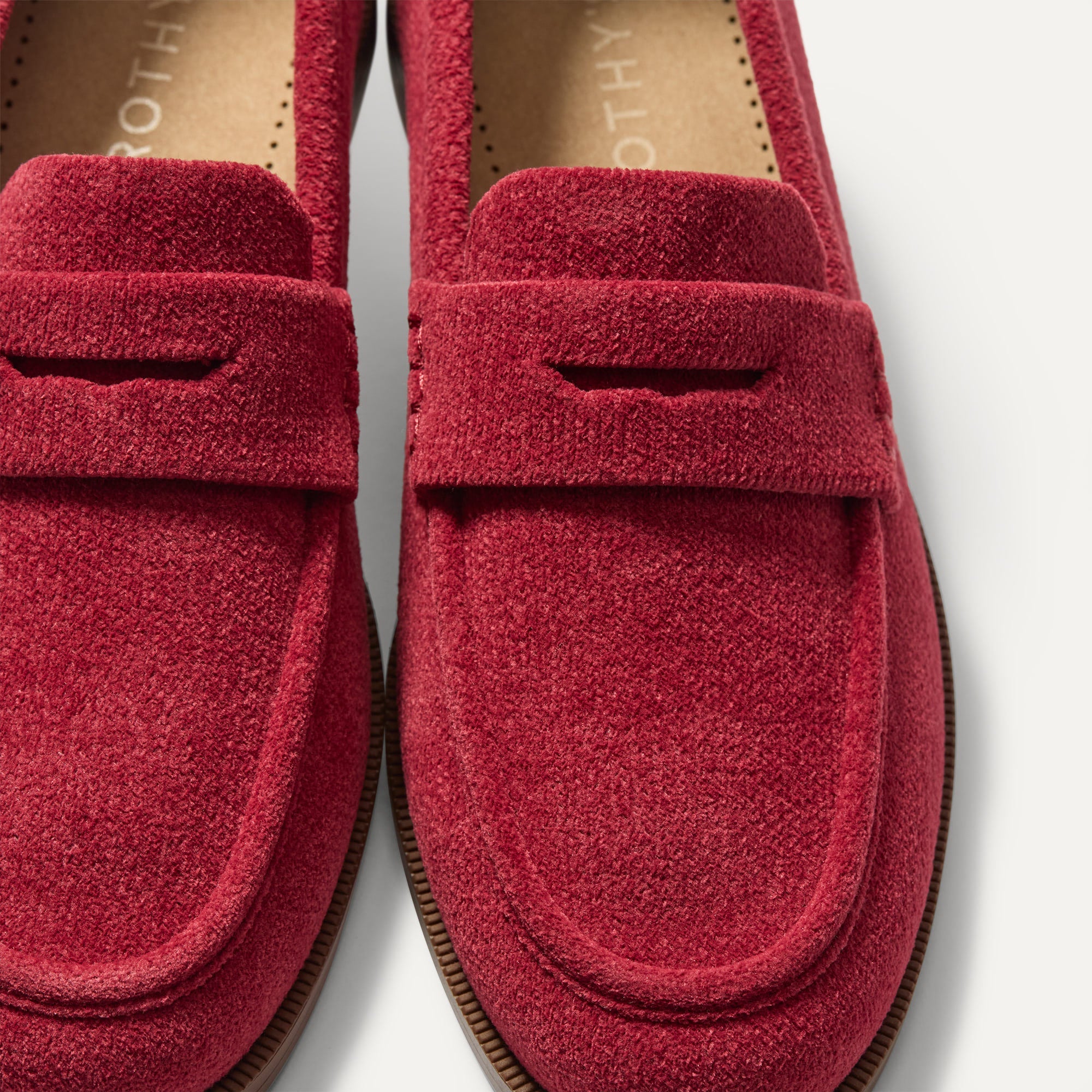 Rothy's The Penny Loafer mocassini ReVelvet Ruby rossi