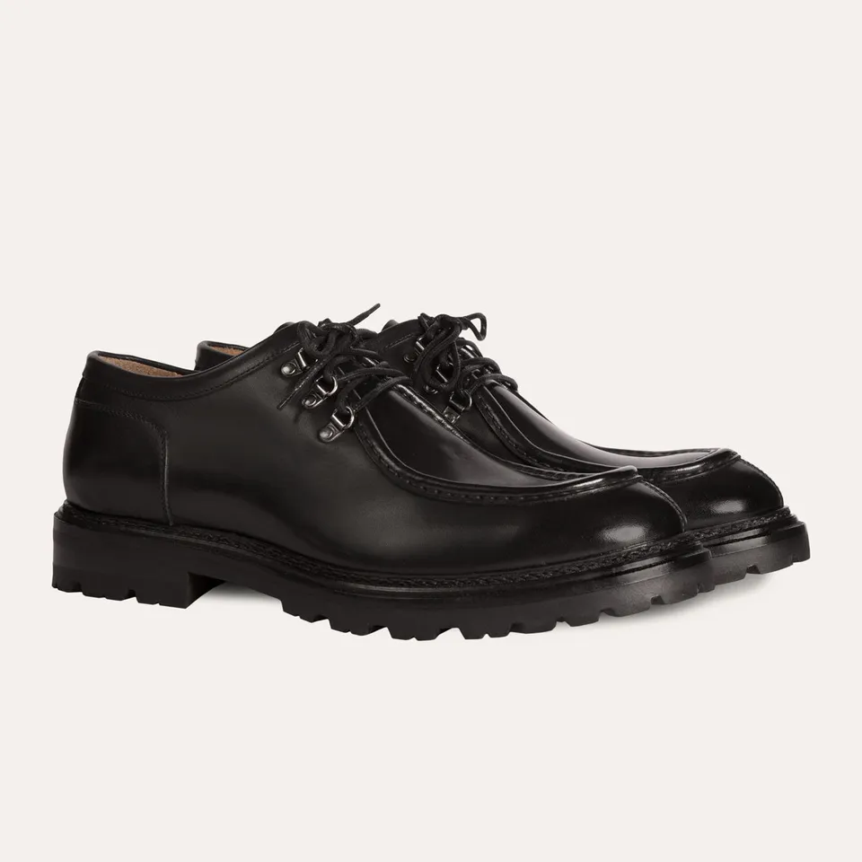 Dellovo Bellini derby trekking boot uomo pelle nero