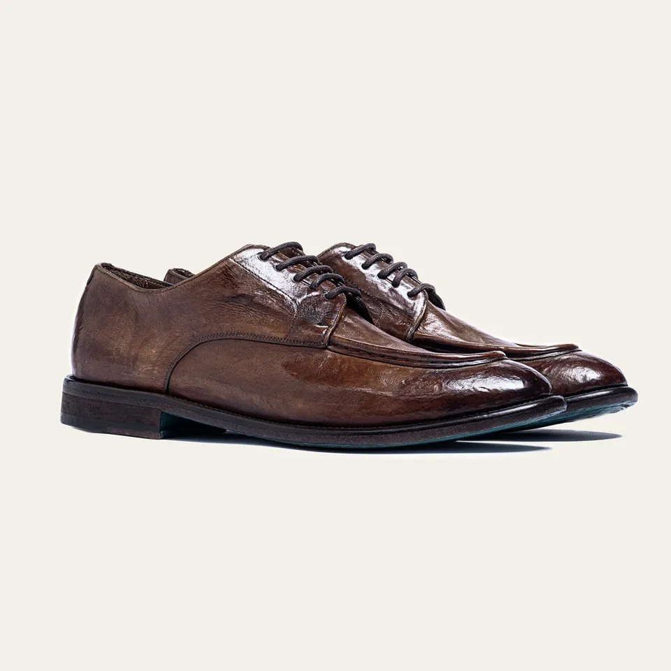 Dellovo Riva Fiorita mocassino bufalo Brandy
