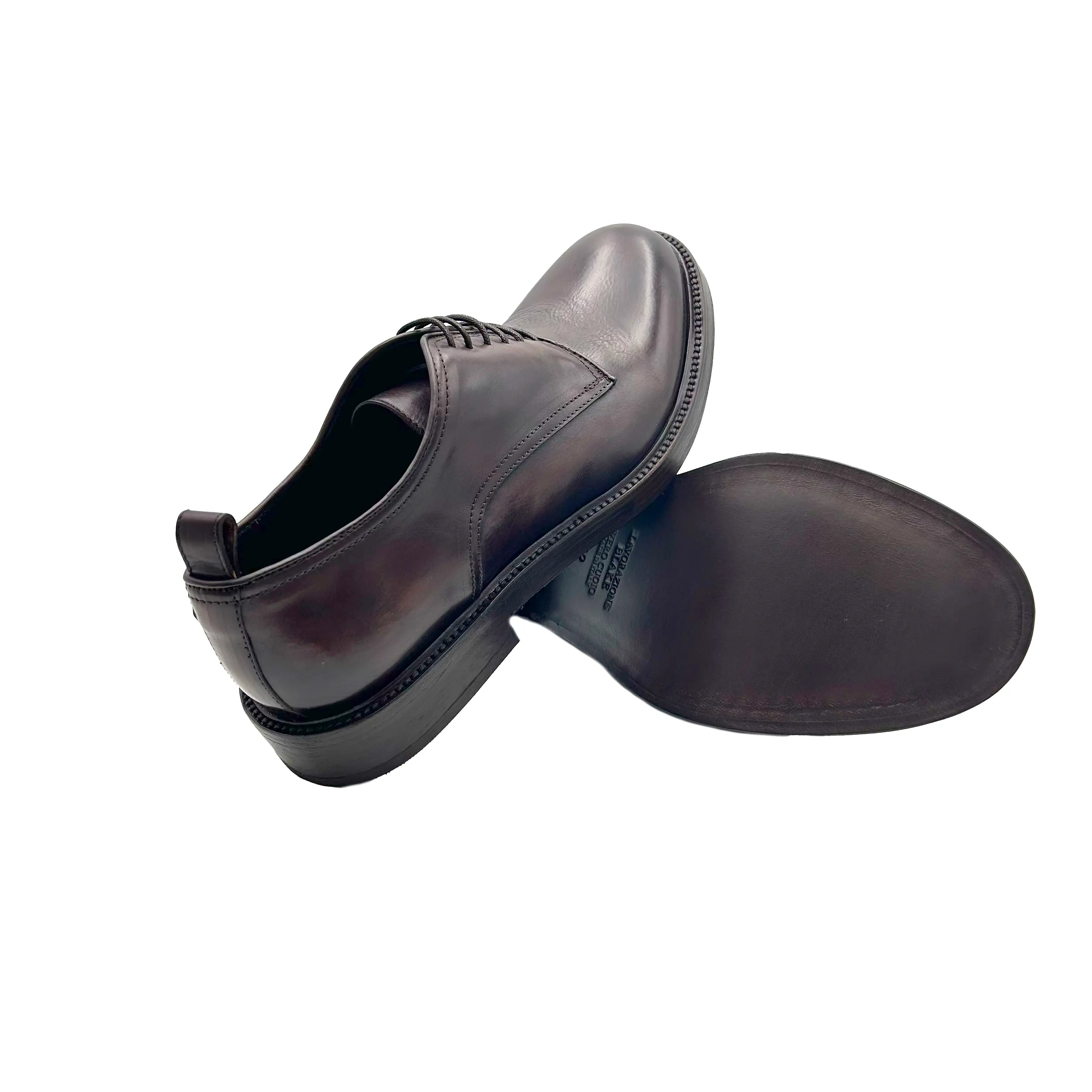 Sandro Barbera Stone Wax 34228 Derby stringate cioccolato