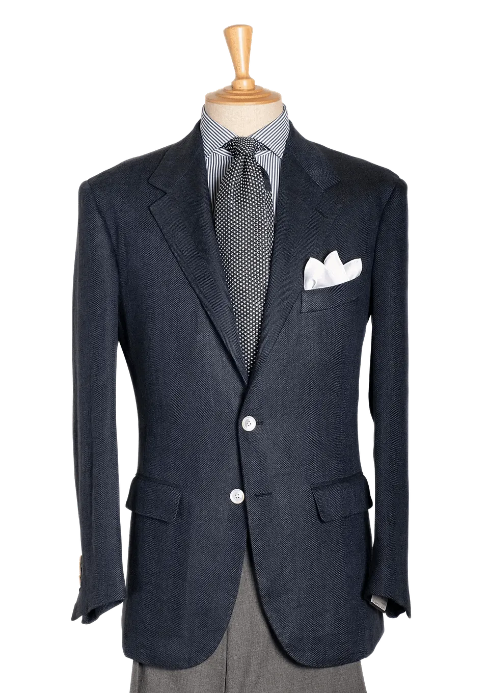 Stefano Bemer Blazers Giacca Lino Blu Spinato SV2031