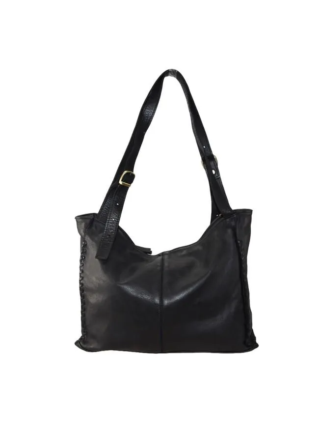 Sandro Barbera & Figli BATL48 Borsa a Spalla Nero Pelle