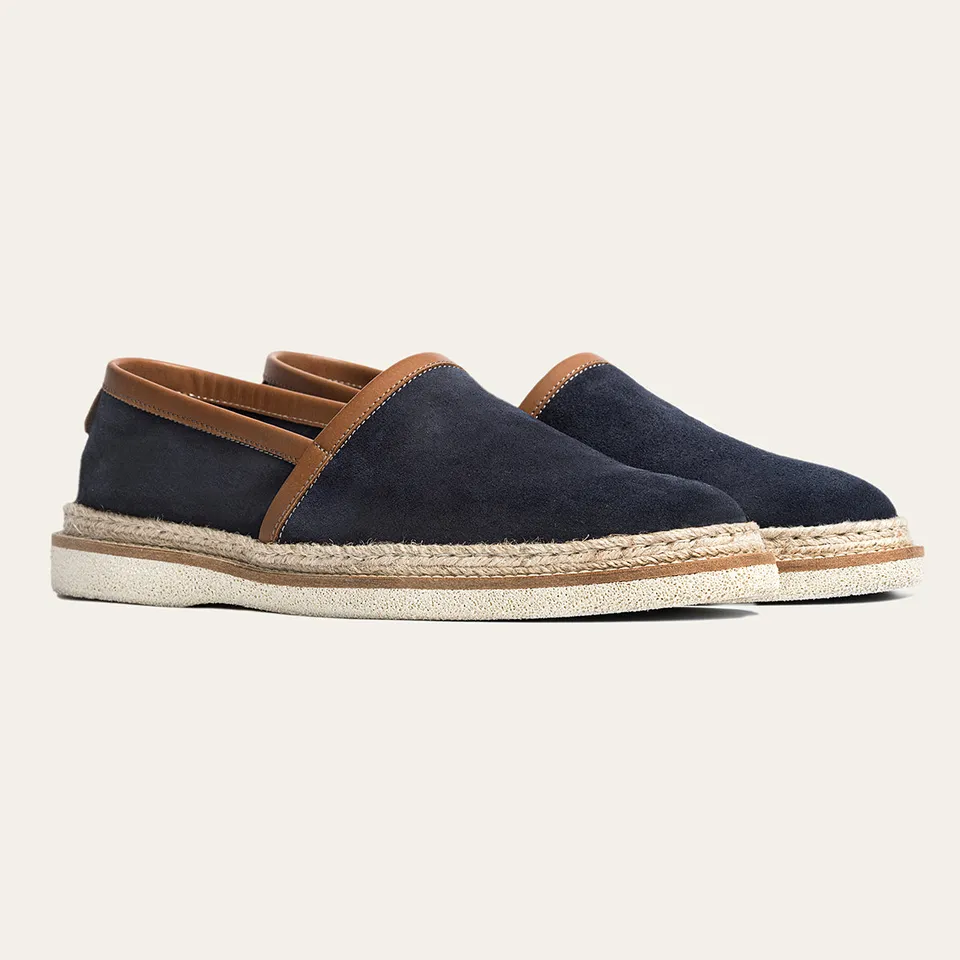Dellovo Positano espadrillas uomo camoscio sabbia