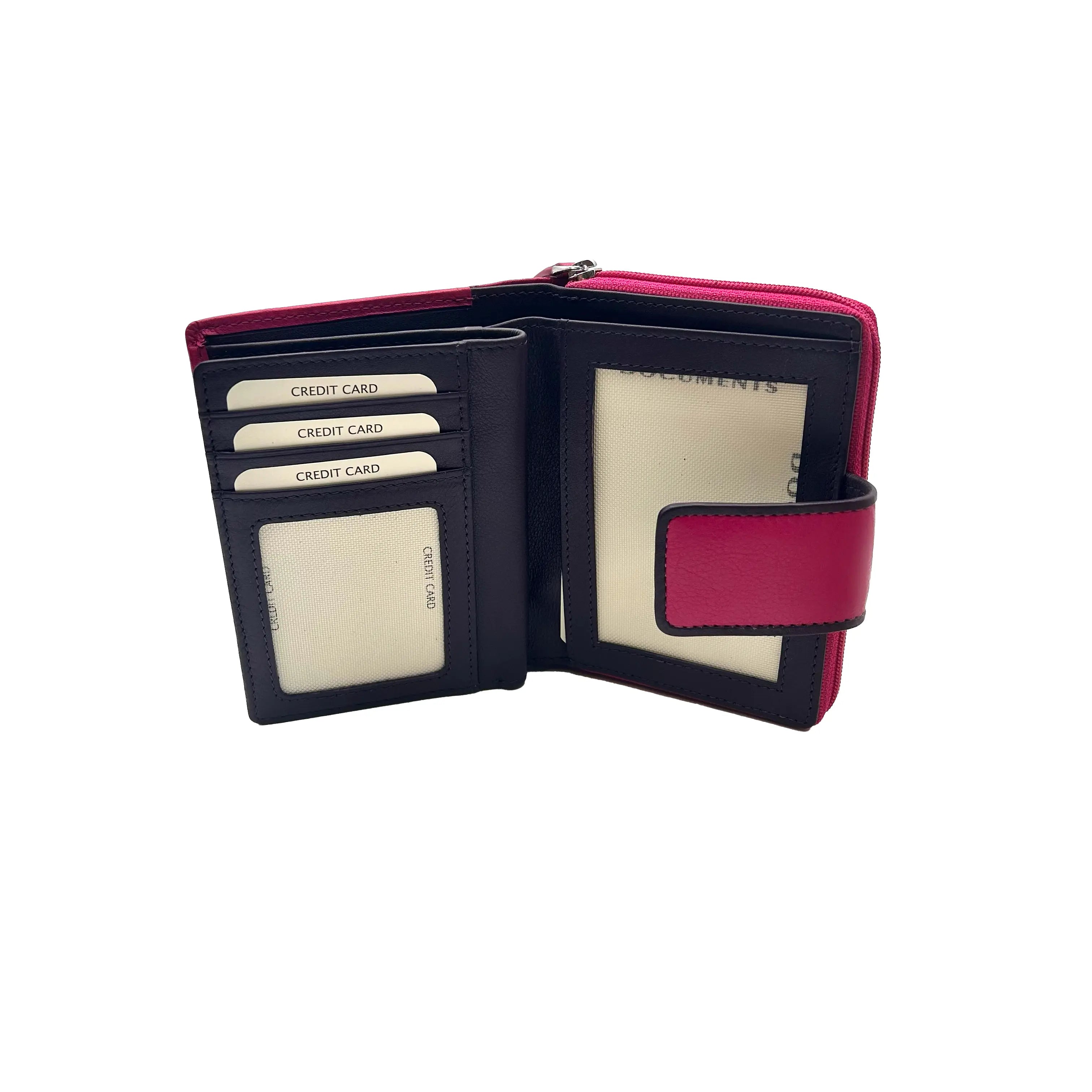 Sandro Barbera & Figli 8840 portafoglio donna pelle fucsia