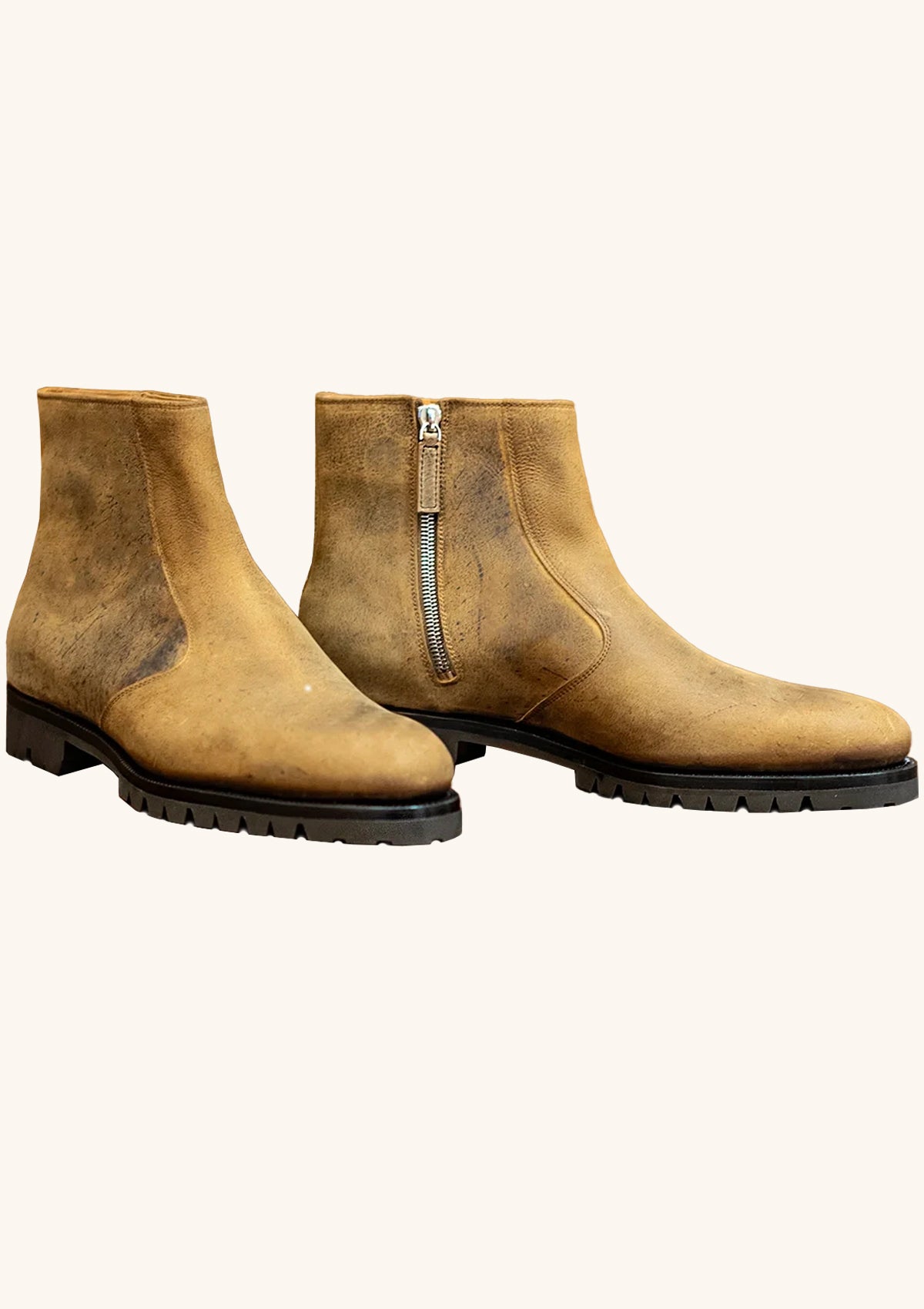 Stefano Bemer Boots C7980V2 stivali kudu cammello con zip