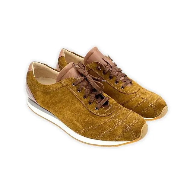 Sandro Barbera Rafa sneaker uomo pelle scamosciata cuoio