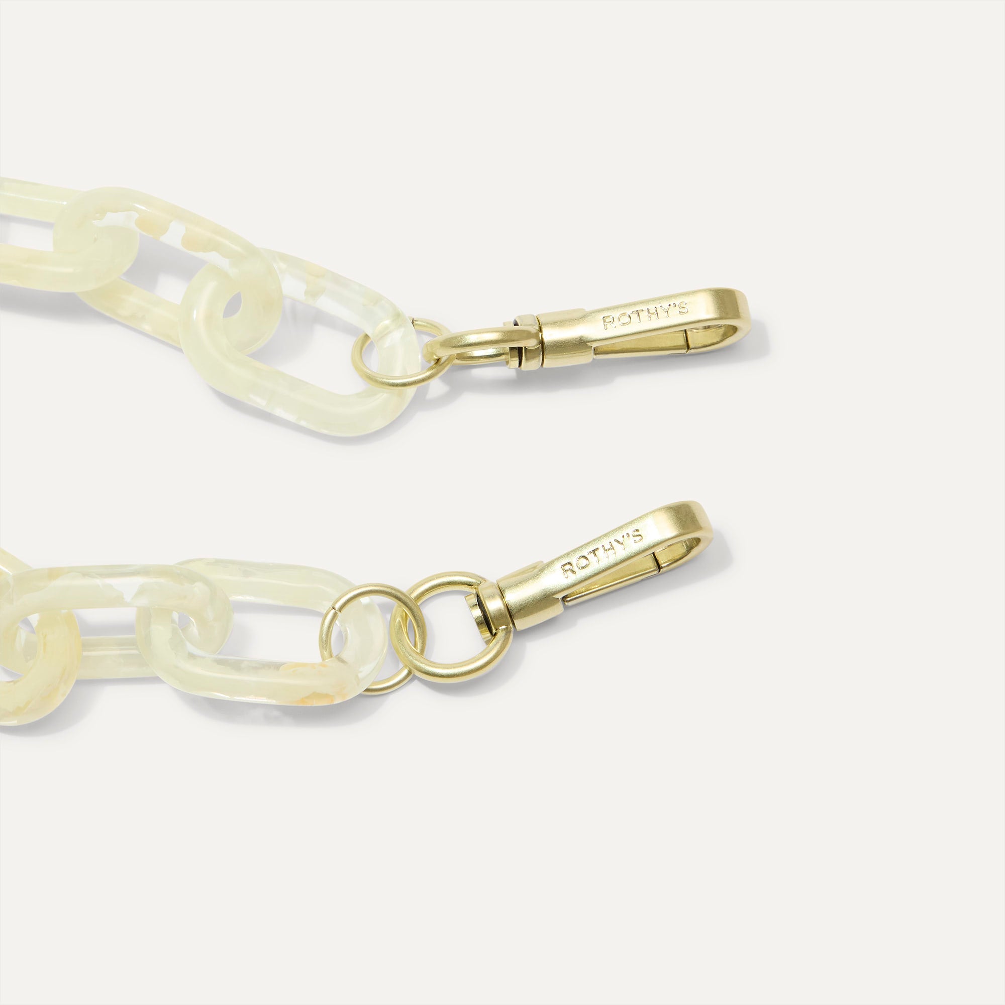 Rothy's The Shoulder Strap tracolla catena bianca 45 cm resina