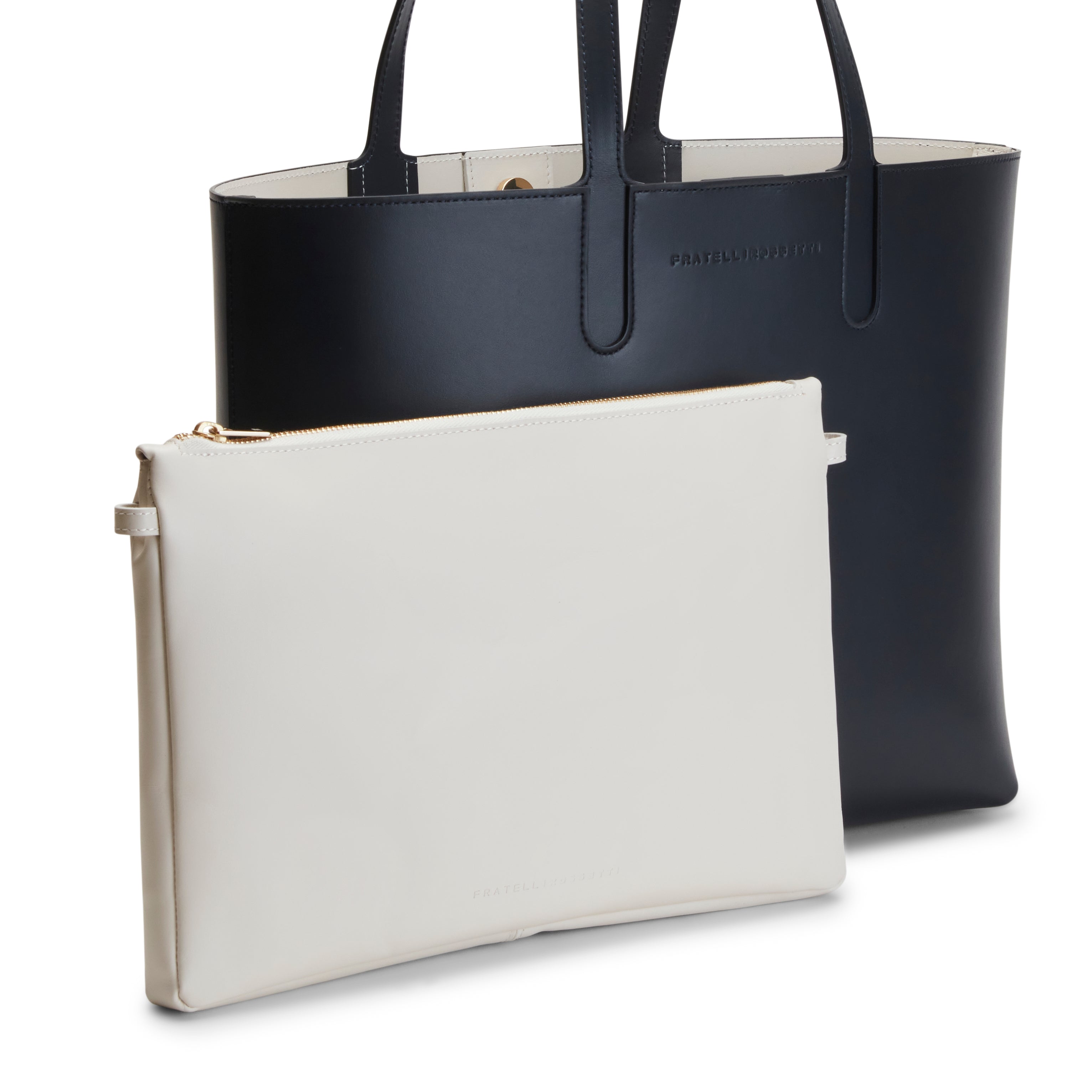 F.lli Rossetti Nelly Shopping Bag Pelle Navy Pochette