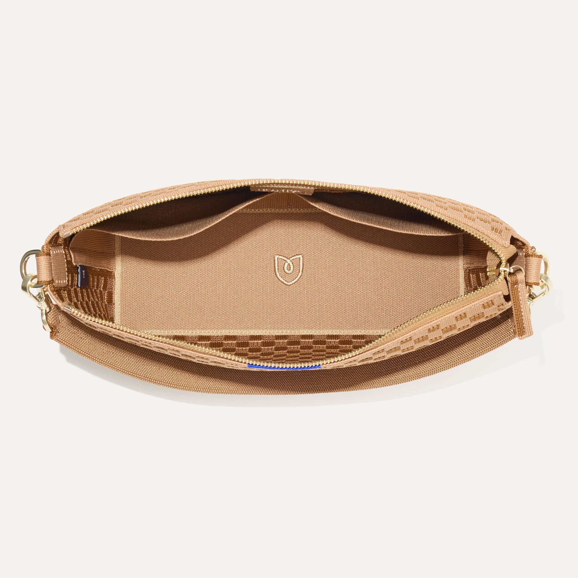 Rothy's The Daily Crossbody borsa tracolla marrone Hazelnut zip