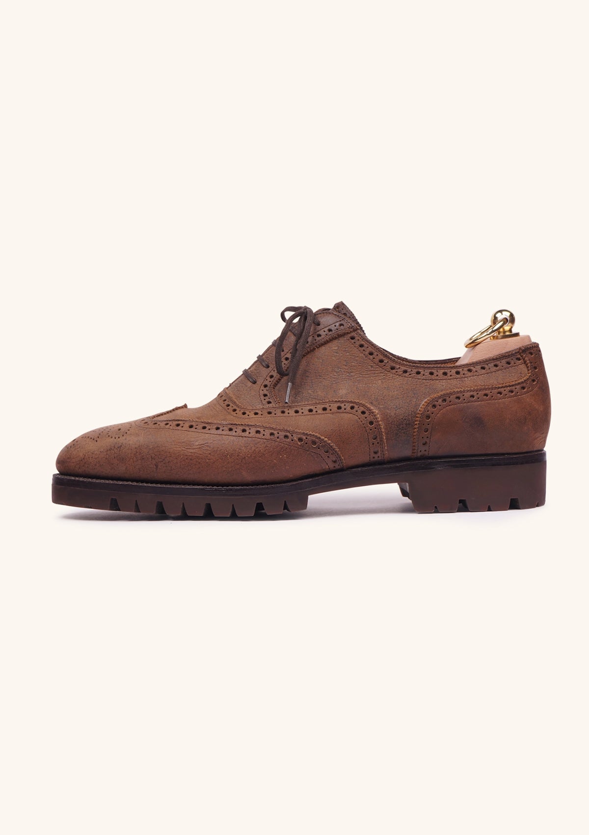 Stefano Bemer Oxfords Wingtip C6411V2 pelle kudu marrone