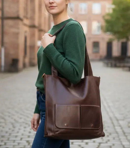 Sandro Barbera & Figli BAUN55 borsa spalla pelle marrone vintage