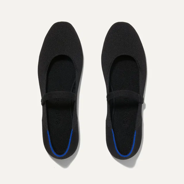 Rothy's The Square Mary Jane ballerine donna Nero cinturino