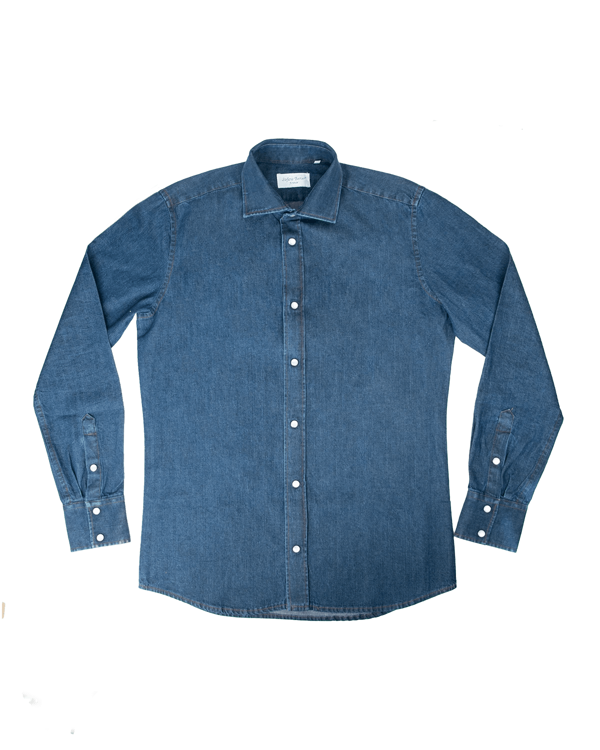 Stefano Bemer Polos Shirts camicia denim cotone dark wash