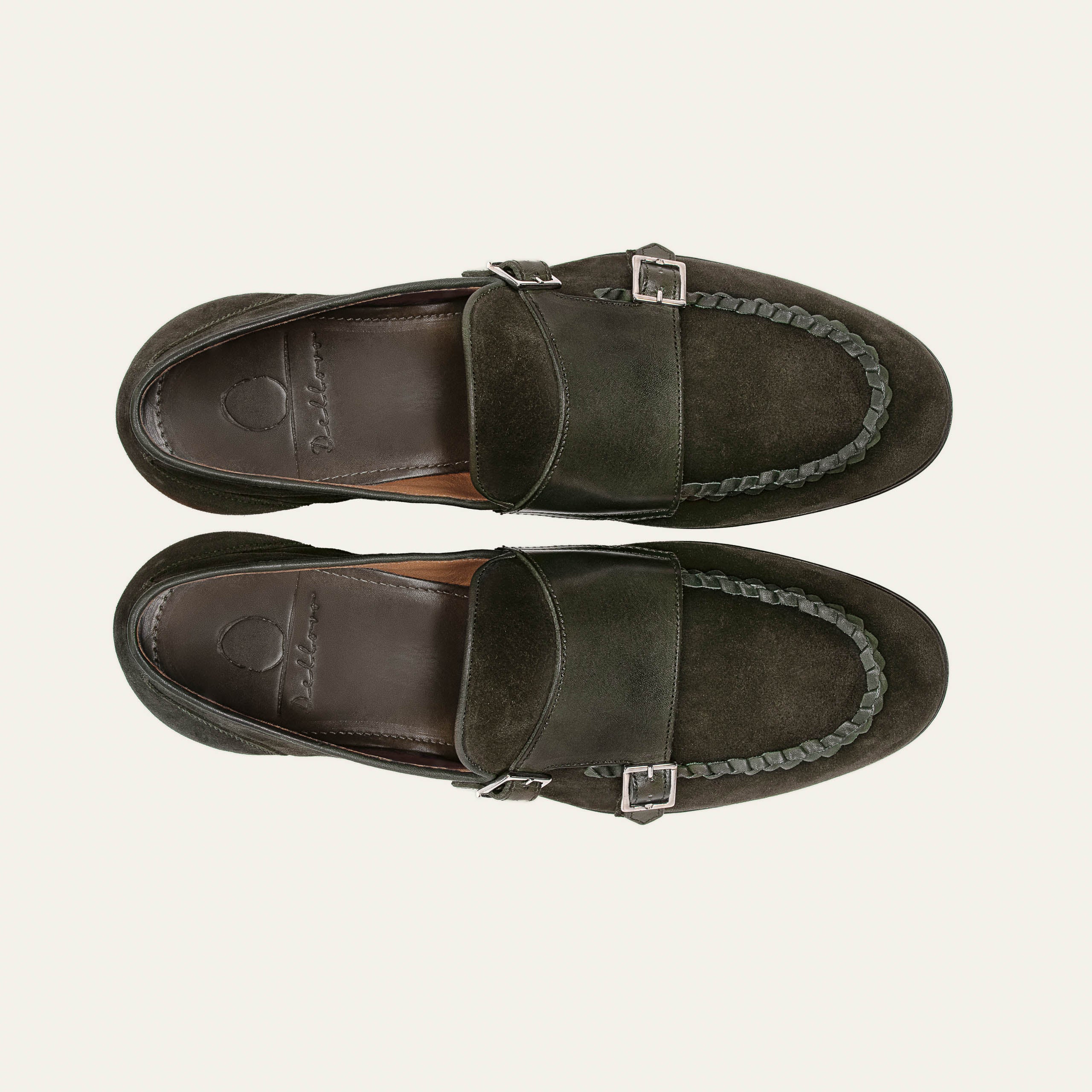 Dellovo Sermoneta monk camoscio Bluette