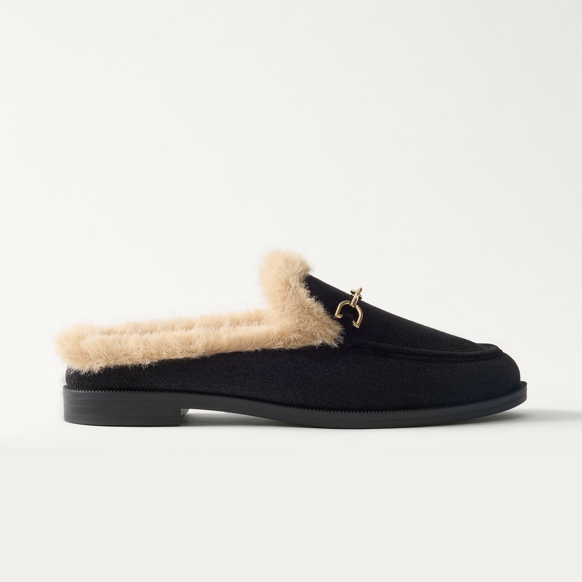 Rothy's The Après Loafer Mule mule donna nero ReVelvet Black pelliccia