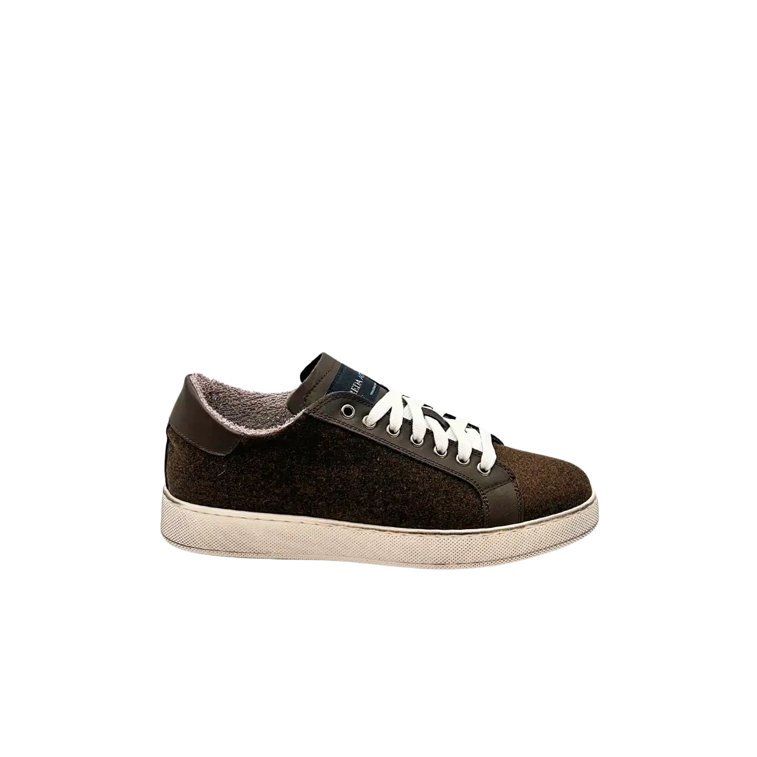 Sandro Barbera & Figli Wooly sneaker uomo marrone lana merino