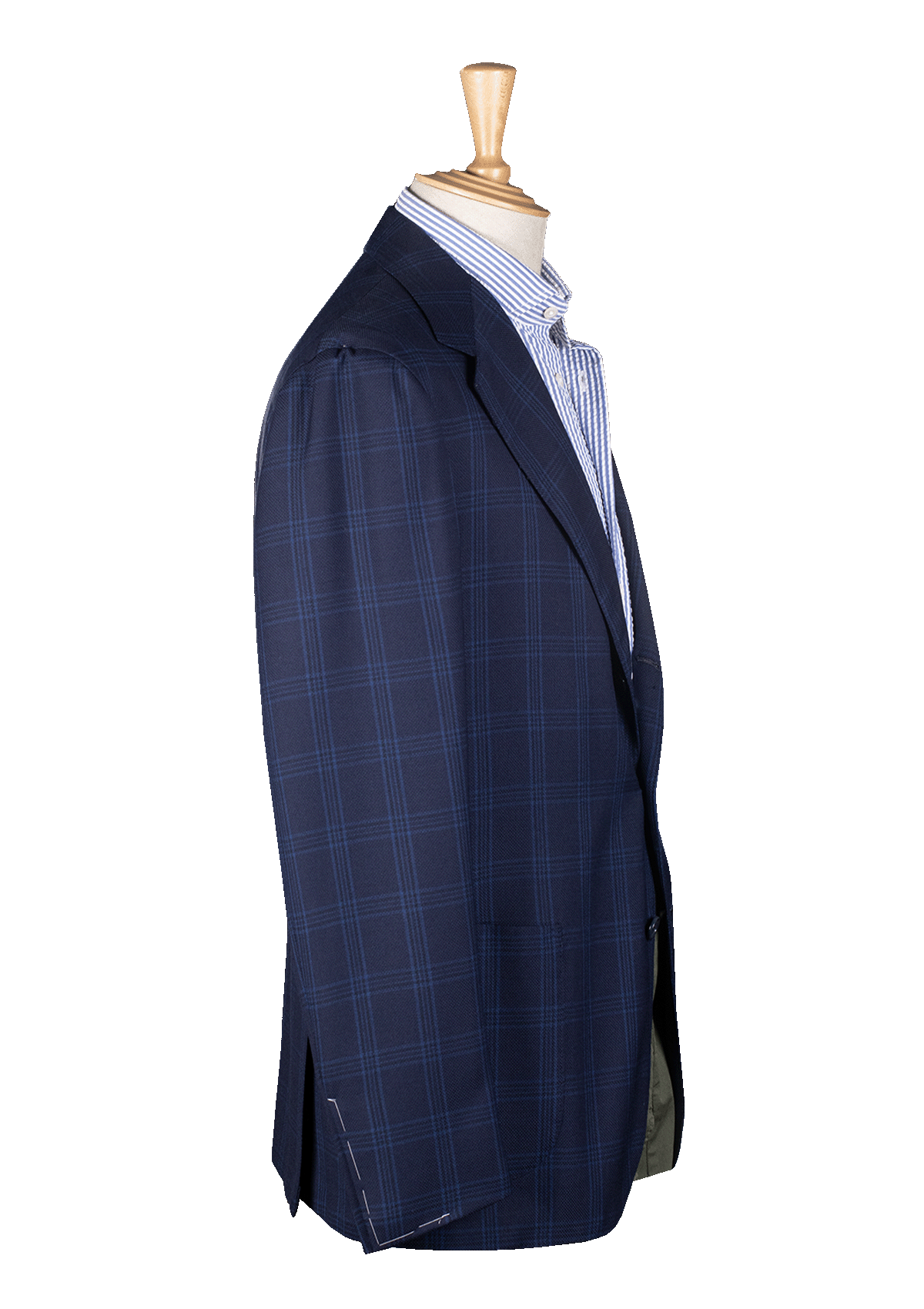 Stefano Bemer Unstructured giacca lana quadri blu 52