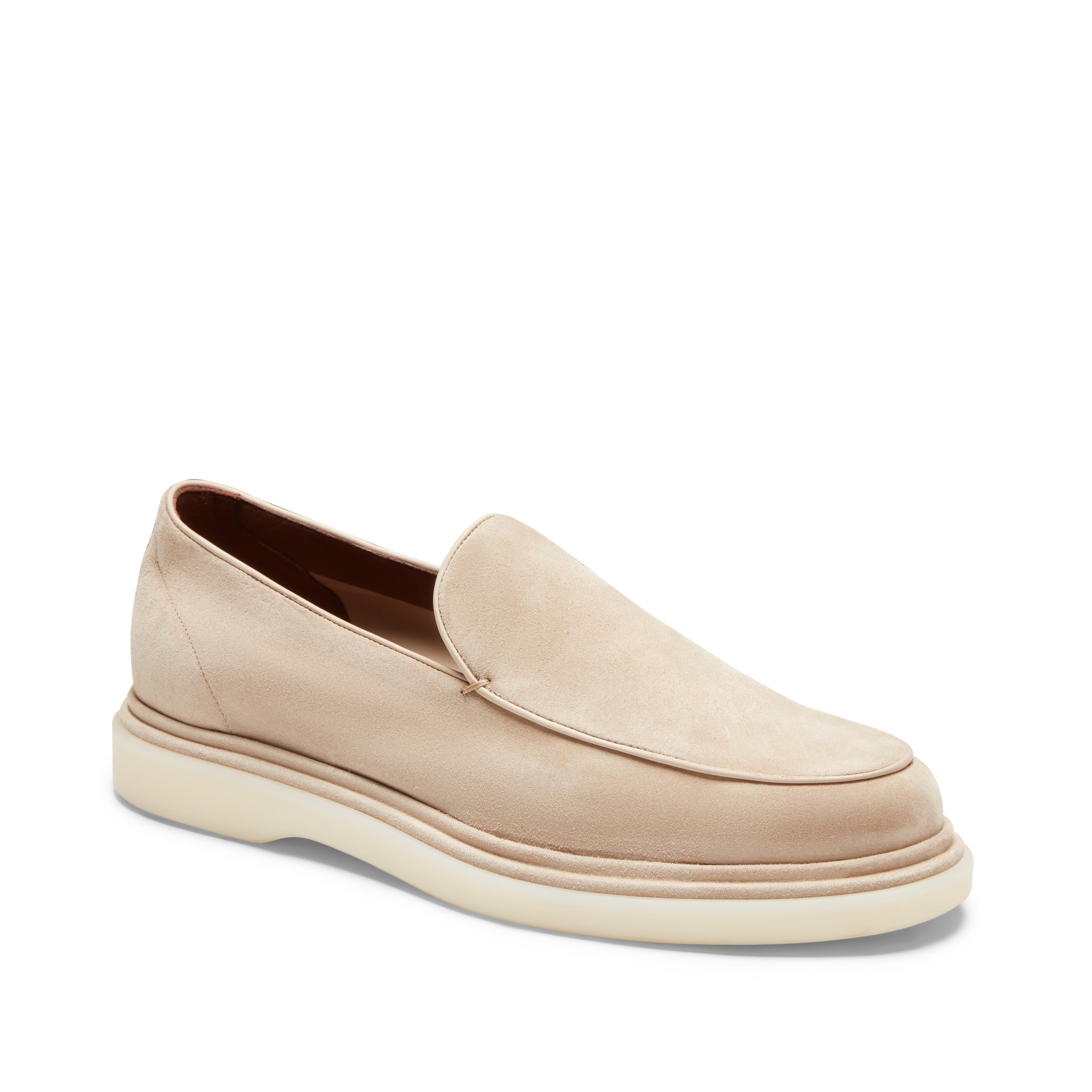 F.lli Rossetti 14499 mocassino uomo latte suede sfoderato