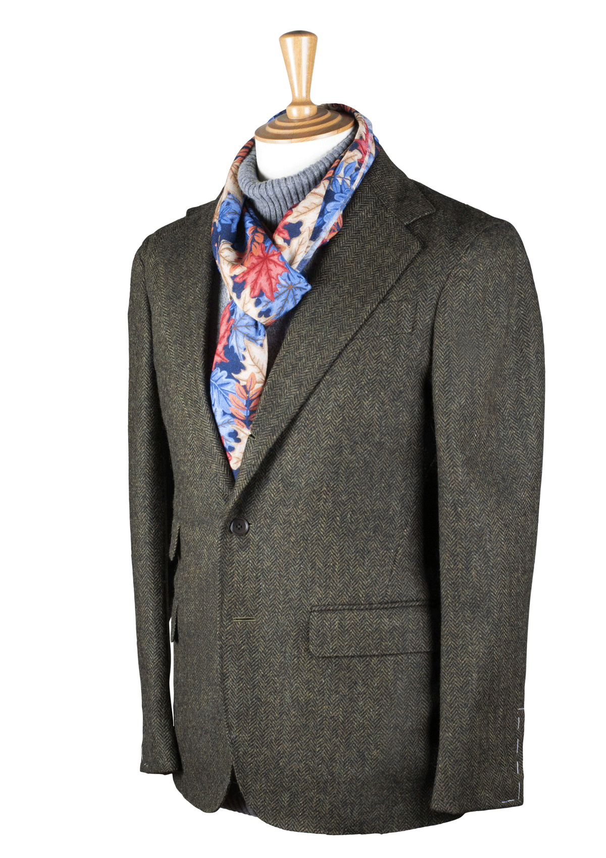 Stefano Bemer Blazers SV2128 giacca verde lana herringbone