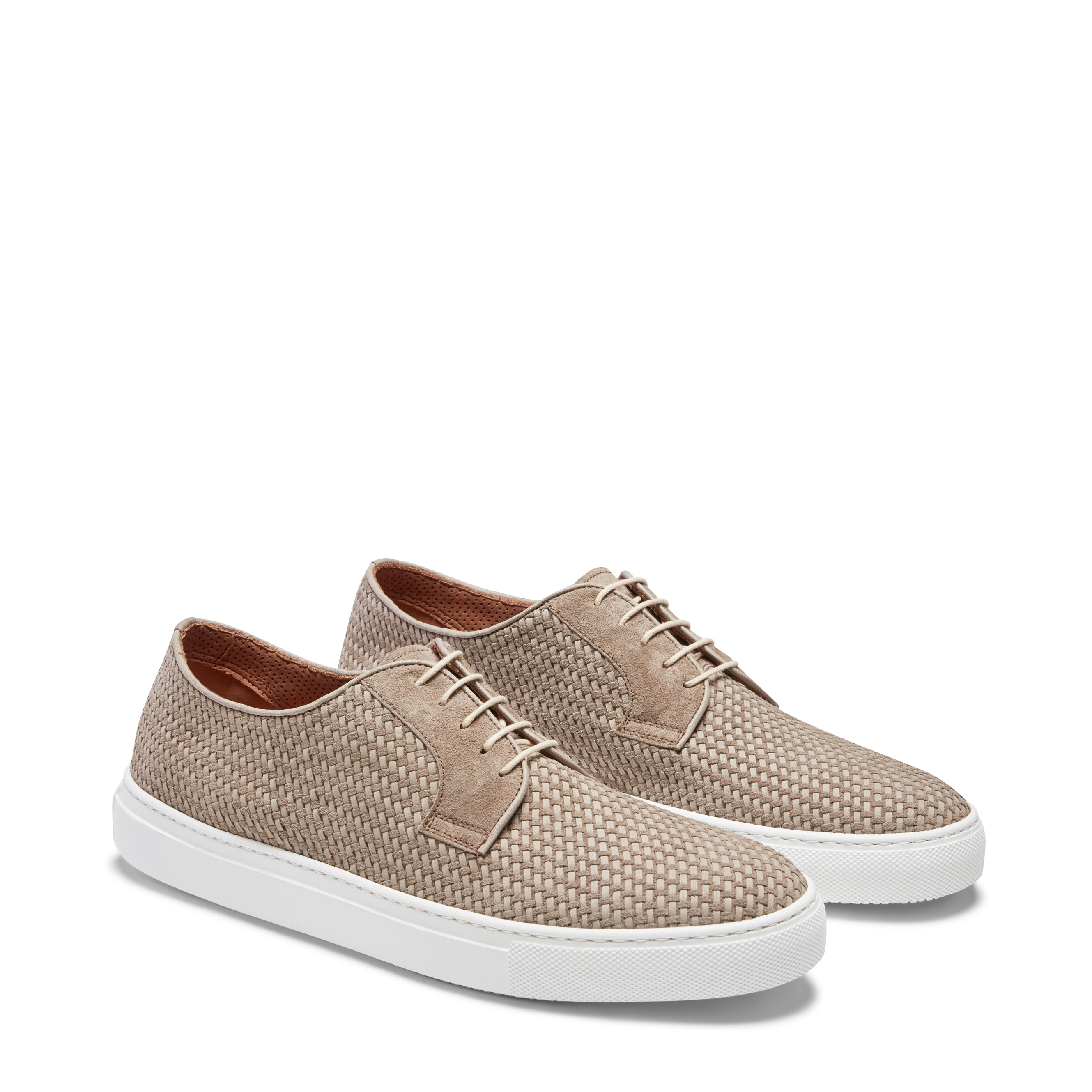 F.lli Rossetti 46727 sneaker suede tortora intrecciata